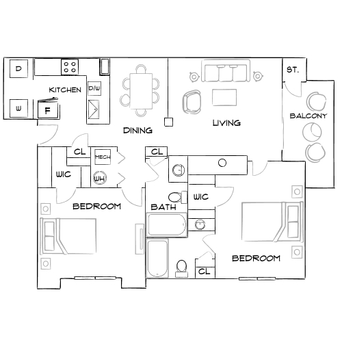 Lumin East Cobb - Marietta, GA - Furnished Diagram
