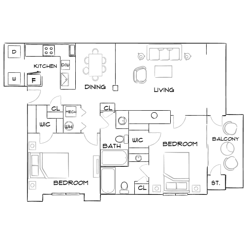 Lumin East Cobb - Marietta, GA - Furnished Diagram