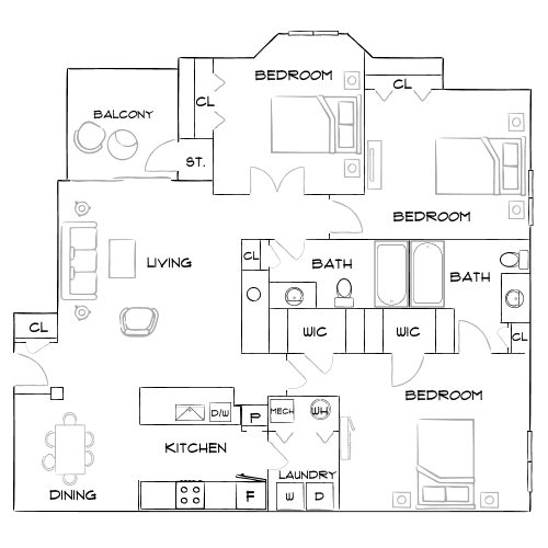 Lumin East Cobb - Marietta, GA - Furnished Diagram